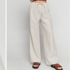 Reformation Olina Wide Leg Linen Pants